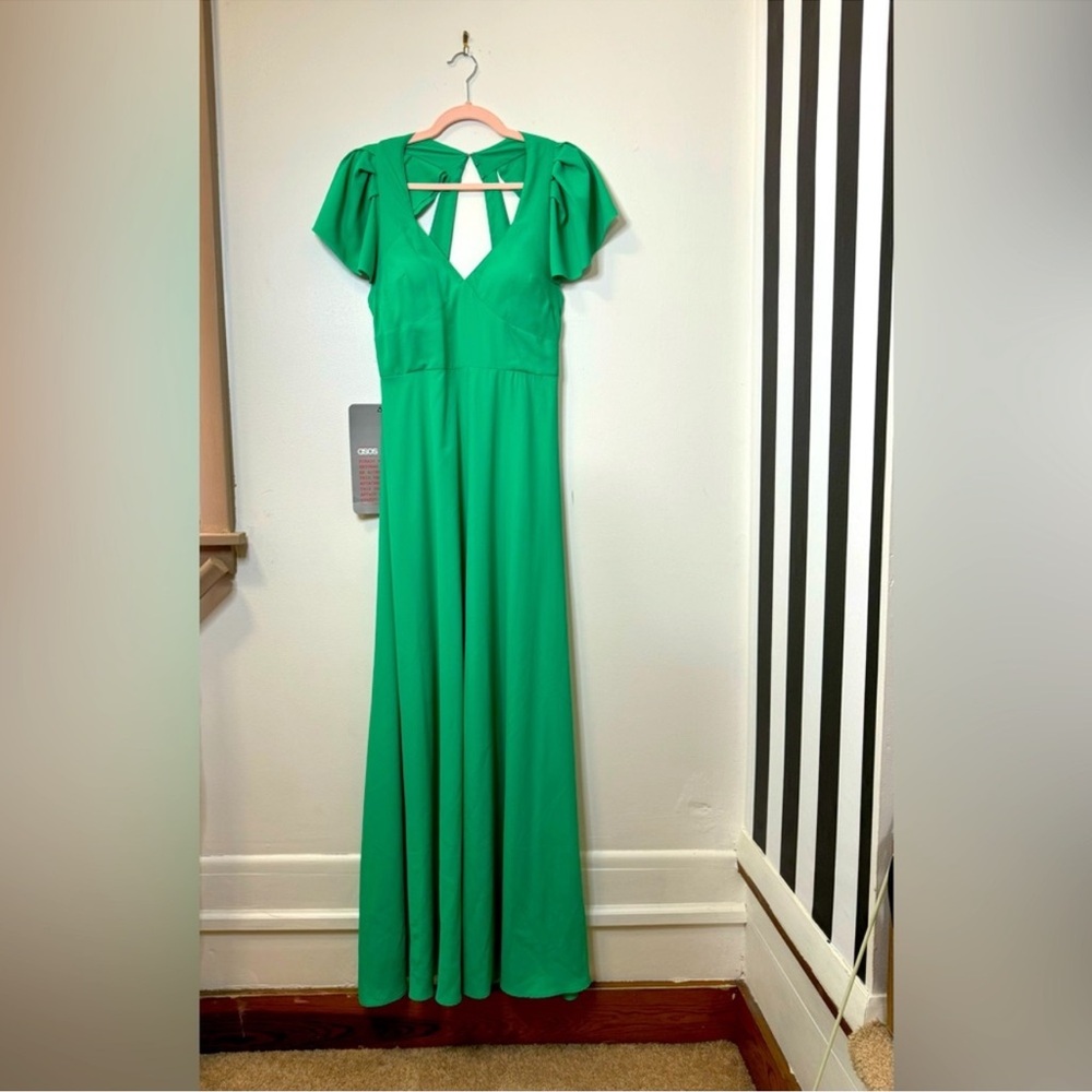 NWT ASOS Elegant Green Maxi Dress